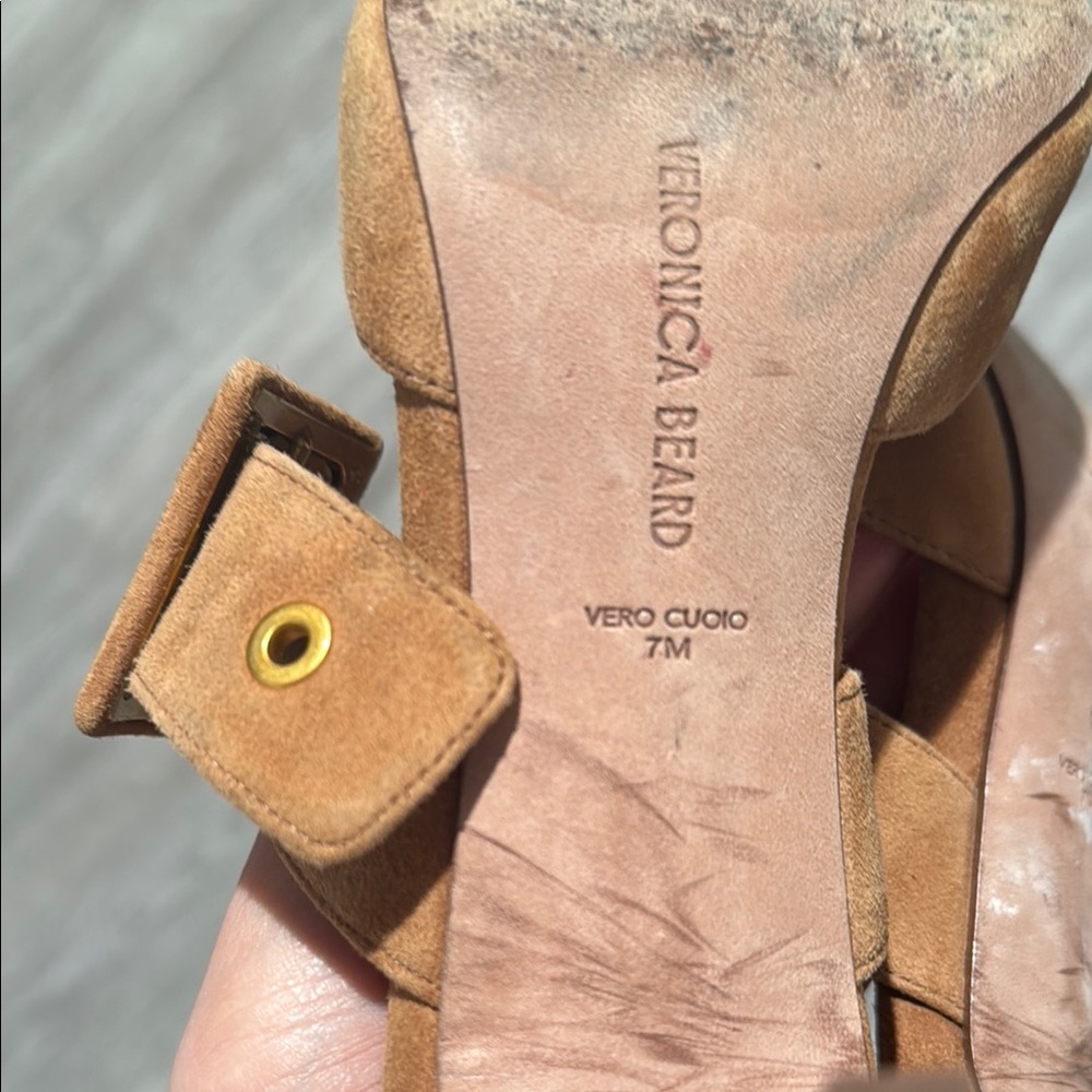 Veronica Beard leather and suede pointed toe strap heels - Picture 13 of 13